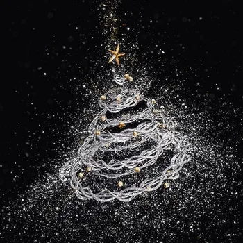 

Magic Star Christmas Tree Black Wall backdrop Vinyl cloth High quality Computer printed party Photography Backgrounds