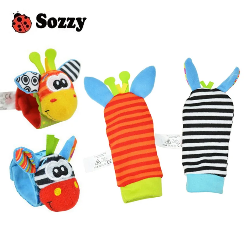 Sozzy-hot-Baby-toy-socks-Baby-Toys-Gift-Plush-Garden-Bug-Wrist-Rattle-4-Styles-Educational (3)