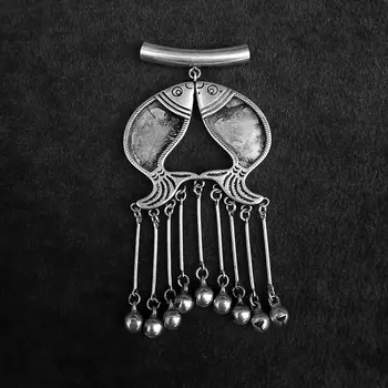 

hot sell new - free shipping Miao Silver Pendant DIY bottom embroidered pendant accessories butterfly tassel daycare old stitch