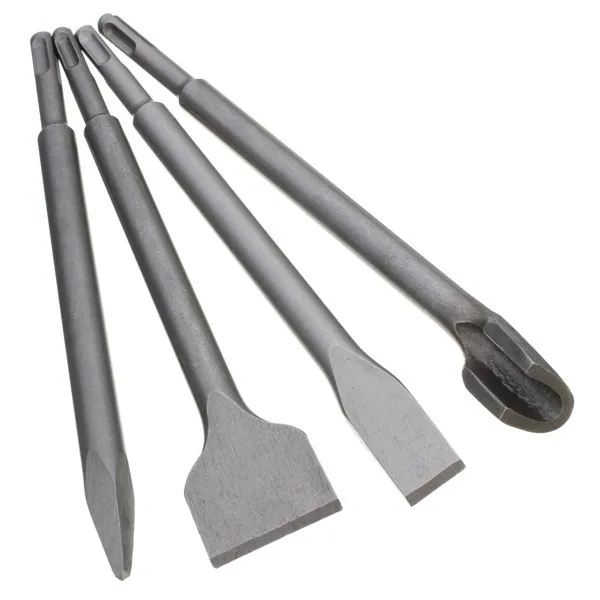 4pcs 14mm SDS Plus Shank Sharp Chisel Flat Chisel Hook Chisel for