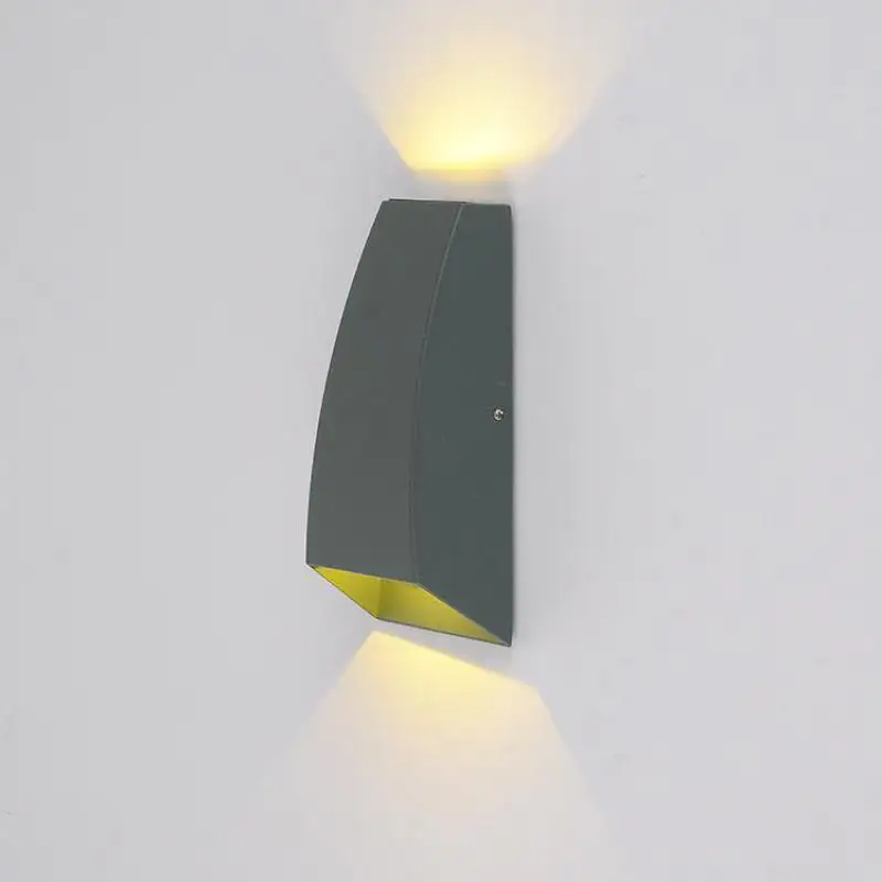 

Simple Waterproof Alloy Led Wall Lamp For Indoor/outdoor Grey/black Aluminum Porch Light For Living Room Entrance Aisle 1453