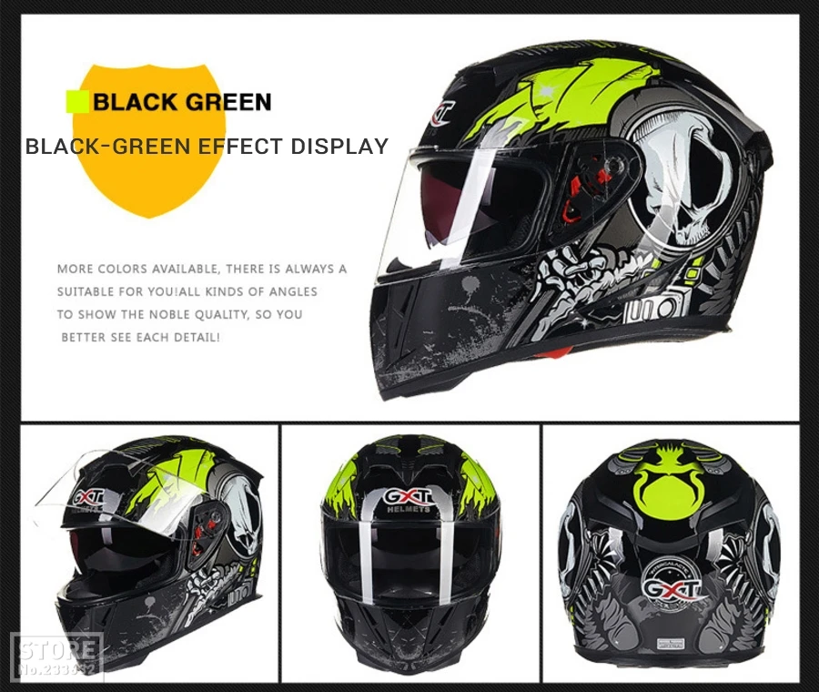 GXT мотоциклетный шлем Casco Moto Double Viso Moto шлемы полное лицо для верховой езды мотокросс шлем Capacete Motociclista для мужчин