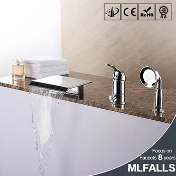 

bathtub faucet hole with five suits all copper chrome shower bathroom faucet three set