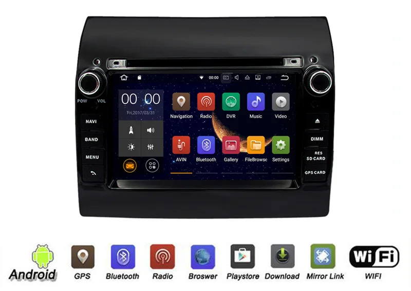 Top YESSUN Android Radio Car DVD Player For Fiat Ducato 2007~2015 Stereo Radio Multimedia GPS Navigation With WIFI Bluetooth AM/FM 2