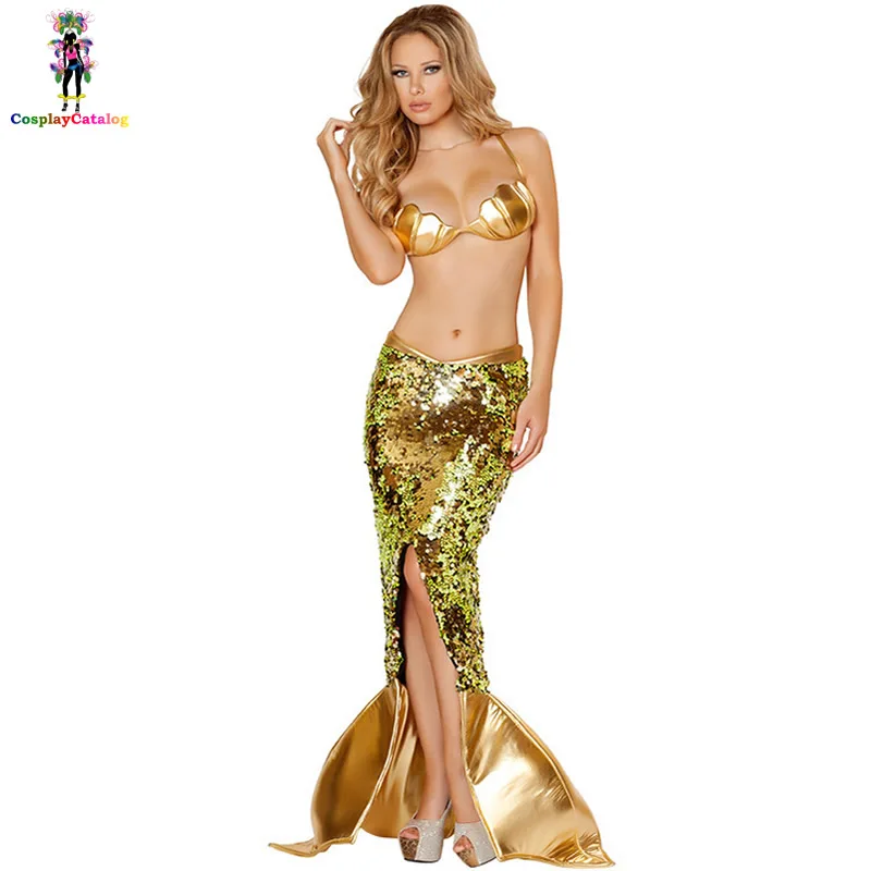 Женский костюм русалки с бюстгальтером пуш ап и ракушками|mermaid costume|mermaid costume