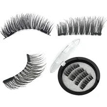 2 пар/компл. черные натуральные накладные ресницы густыми Магнитный ресниц прижатием 2 магнита расширением ресницы 3D/6D длинные магнит ресницы