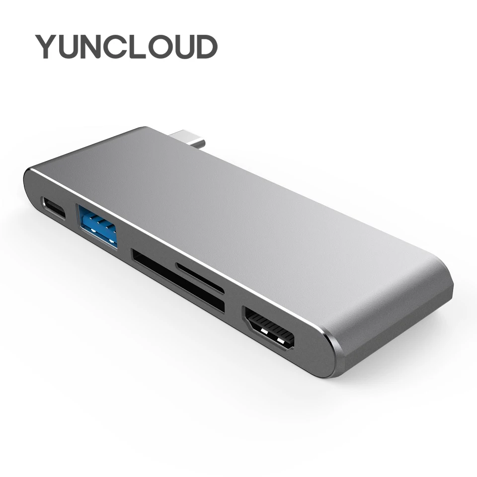 YUNCLOUD USB Hub Type-C 3 1 с Type C Charing 0 SD TF слот для карт HDMI 4K Thunderbolt Combo Dock Dongle MacBook Pro |