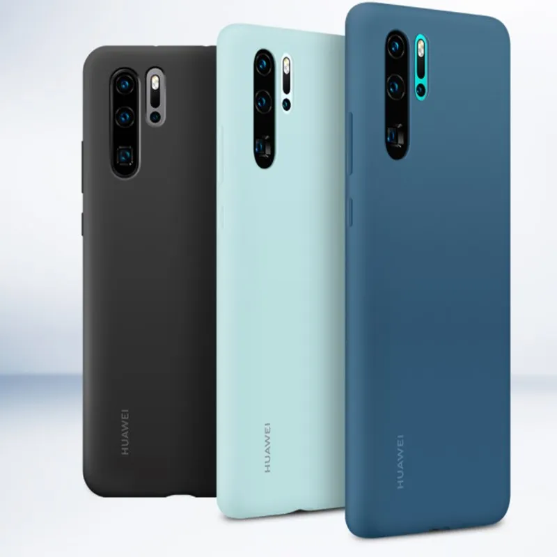 Huawei P30 Pro Case 100% Original From HUAWEI Official Liquid Silicone Protective Cover Microfiber Insided Huawei P 30 P 30Pro