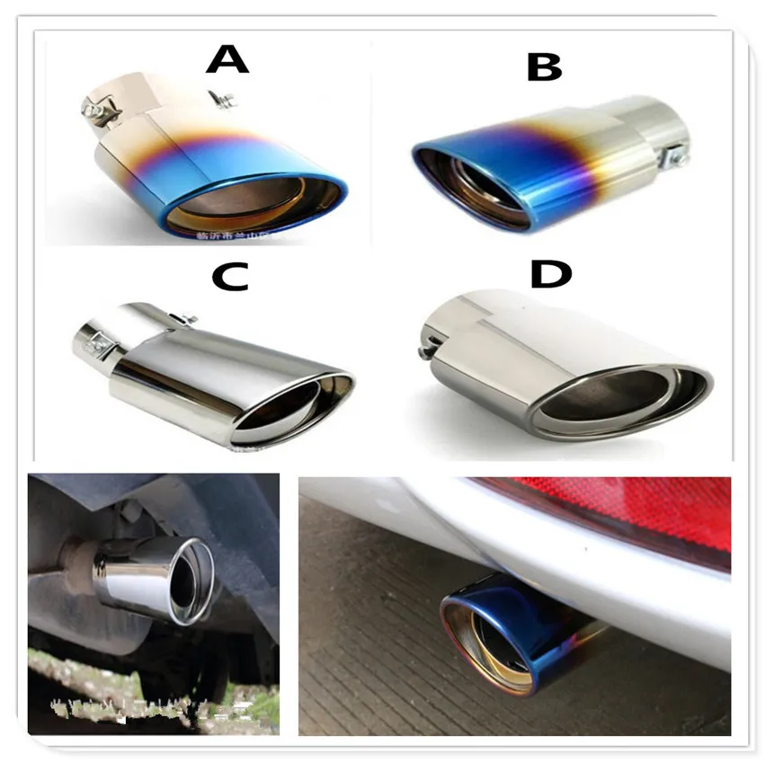 Stainless 304 Steel Car Exhaust Muffler Tip cover pipe Tail For Honda