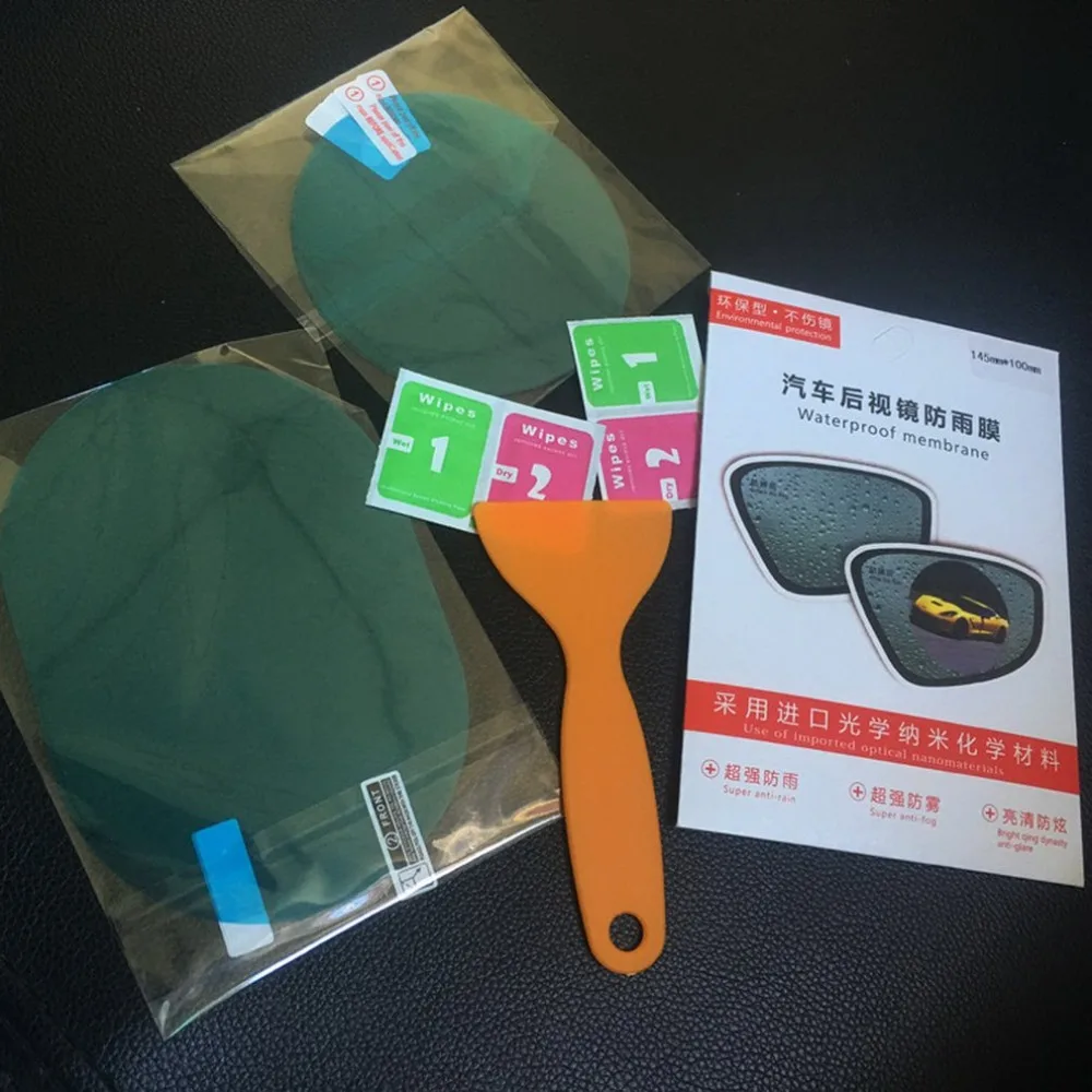 Rainproof Anti-fog Car Rearview Mirror Film Sticker Protective Film Rain Shield Side Window Ultra-clear Film