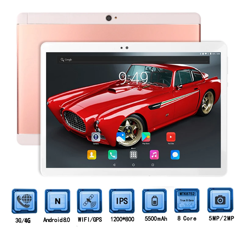 Новейший 10 дюймовый Android 8 0 Восьмиядерный планшет PC 4 Гб RAM 64 ROM 3G/4G LTE телефонный
