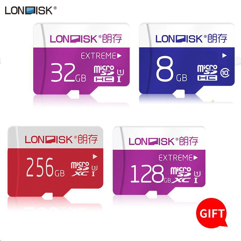Londisk Карты Micro Sd 32 ГБ 8 16 64ГБ 128ГБ Class10 UHS 1 200ГБ 3 Памяти Карта флешка Флэш картаПамяти
