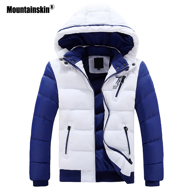 Mountainskin Для мужчин зимние куртки модные мужские теплые толстые пальто с капюшоном