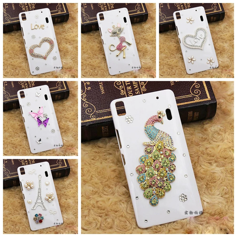 Роскошный горный хрусталь Телефон Case для Lenovo K3 Note K50-T5 A7000 и Lemon Кожного Покрова 5.5