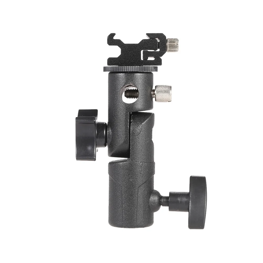 

ET Professional Universal E Type Camera Flash Speedlite Mount Swivel Light Stand Bracket with 1/4" To 3/8" Umbrella Shoe Holder