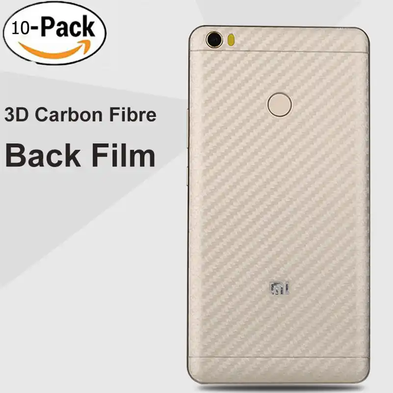 10 упаковок 3D матовая наклейка из углеродного волокна задняя пленка для Xiaomi Mi Max 2
