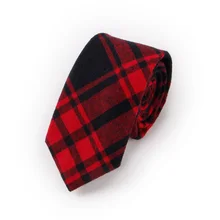 6,5 см хлопковые галстуки для мужчин модные повседневные жаккардовые клетчатые галстук-платок для свадебной вечеринки красный полосатый галстук тонкий Gravatas
