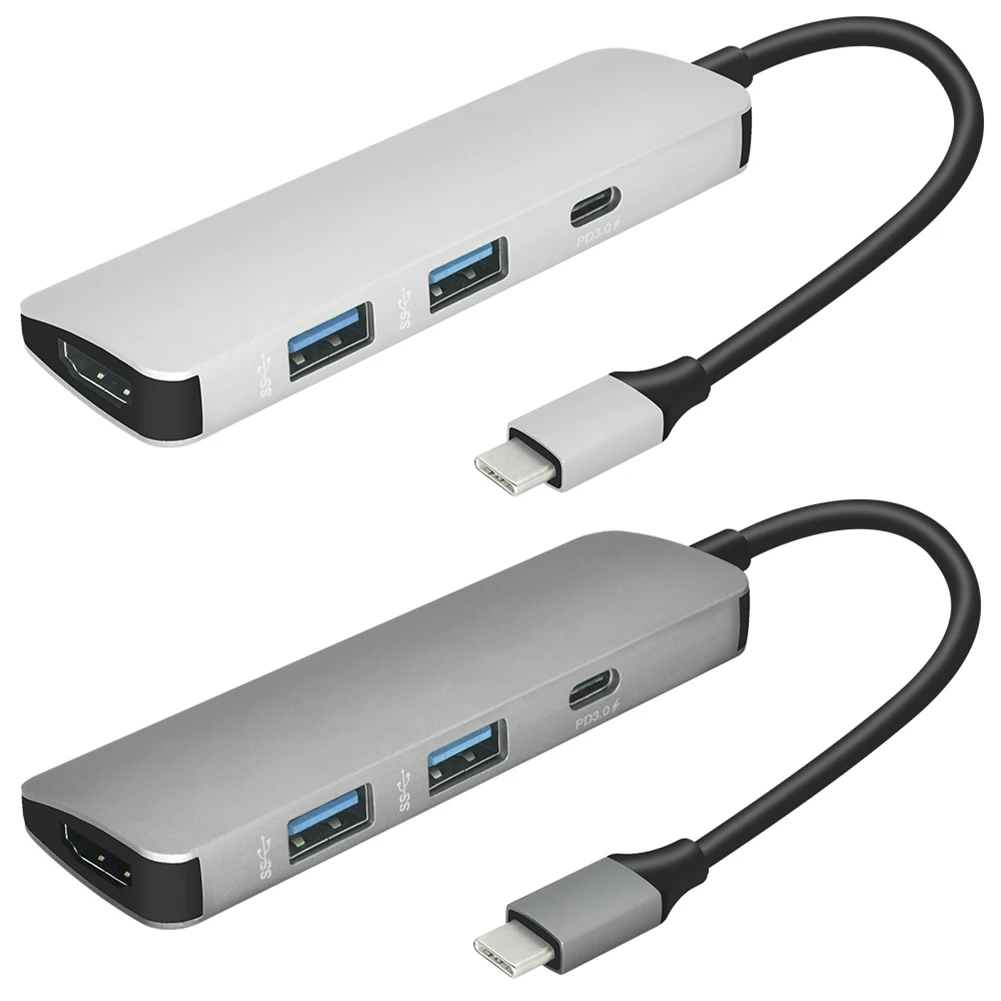 4 в 1 USB C концентратор к HDMI адаптер зарядный порт type C концентратор для samsung Мощный многофункциональный usb type C концентратор