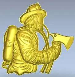 3D модель рельефного для ЧПУ в STL формат файла пожарный