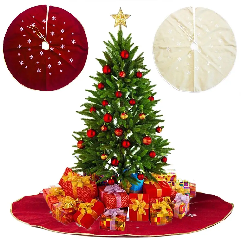 2018 new 1 2m diameter christmas tree print round blanket skirt