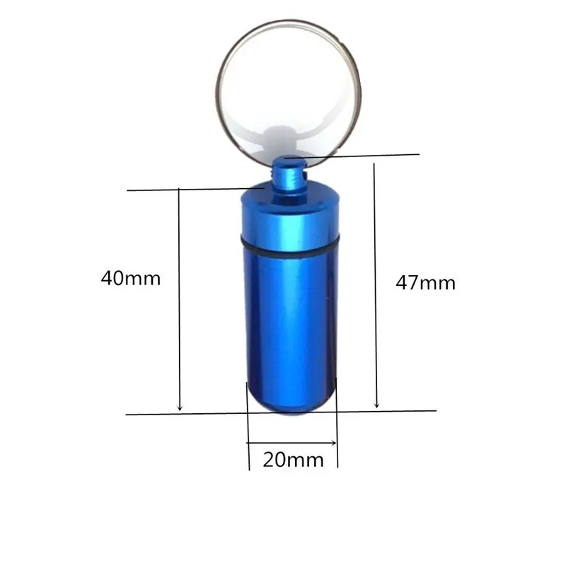 6 шт.* водонепроницаемый алюминиевый водонепроницаемый чехол для таблеток, контейнер для хранения лекарств V1739