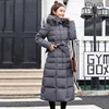 X-long 2022 nueva llegada chaqueta de invierno para mujer delgada de moda de algodón acolchado cálido grueso abrigo de mujer Abrigos largos Parka chaquetas para mujer ► Foto 3/6