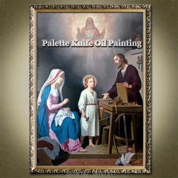 

The holy family and the holy spirit on the canvas painting print oil paintings with high quality decoration painting 4