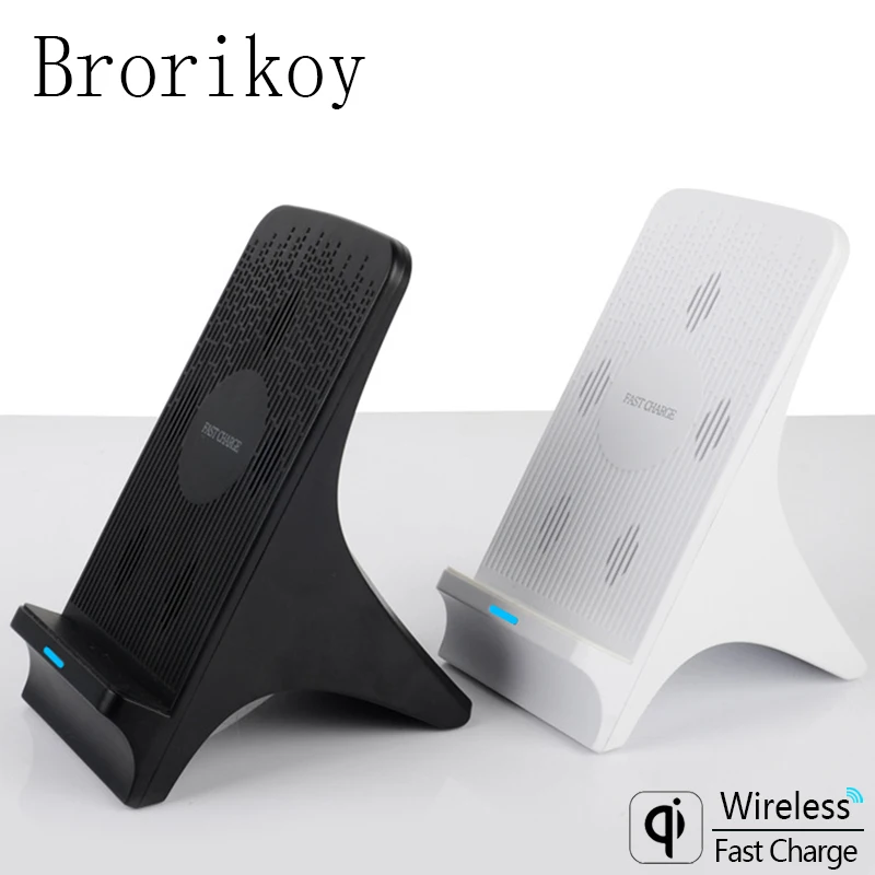 

Qi Wireless Charger Stand Holder Dock For iPhone X Xs Max XR Adapter QC3.0 Fast Wireless Charging 10W Charger for Samsung Huawei