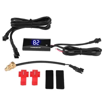

New Motorcycle Digital Thermometer Instrument Water Temperature Meter Gauge Blue Light Mini-3 / Voltmeter / Tachometer Kit