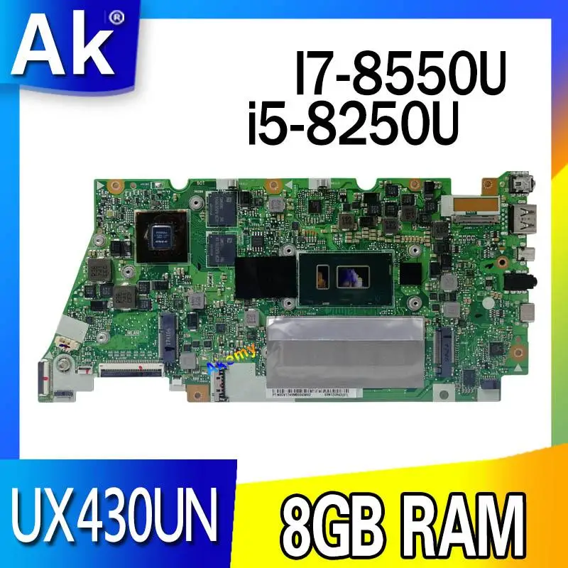  laptop Motherboard For ASUS UX430UN UX430UQ UX430UQK UX430UA UX430UAR UX430U Mainboard 8G RAM I7-85