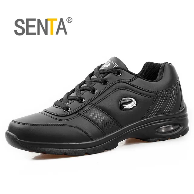 US $20.72 SENTA Autumn Winter Light Leather Running Shoes Men's Sneakers Outdoor Cushioning Jogging Walking A