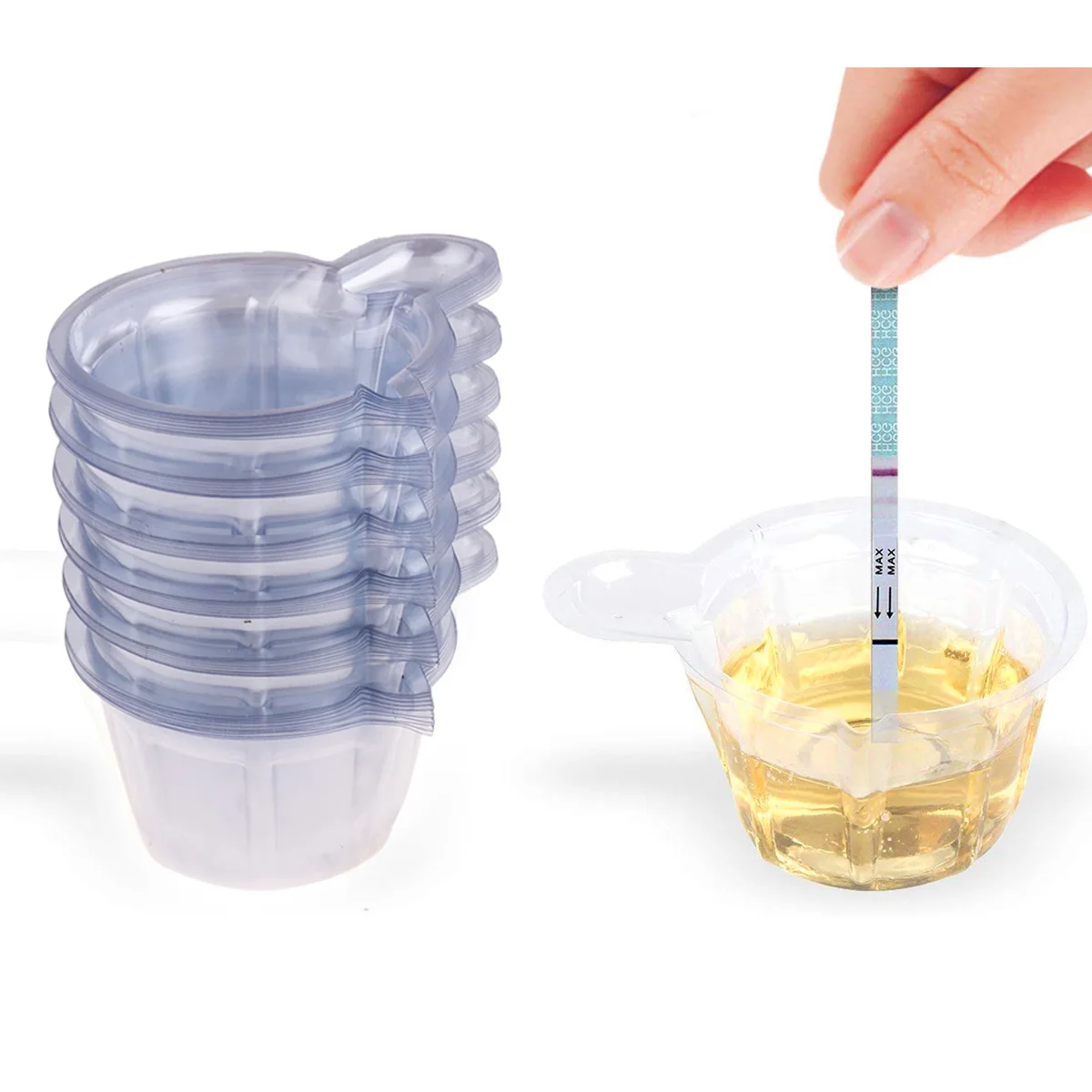 

100Pcs Disposable Urine Container Specimen Cup Sample Bottle 40ml Plastic Cup for Ovulation Test Pregnancy Test pH Test