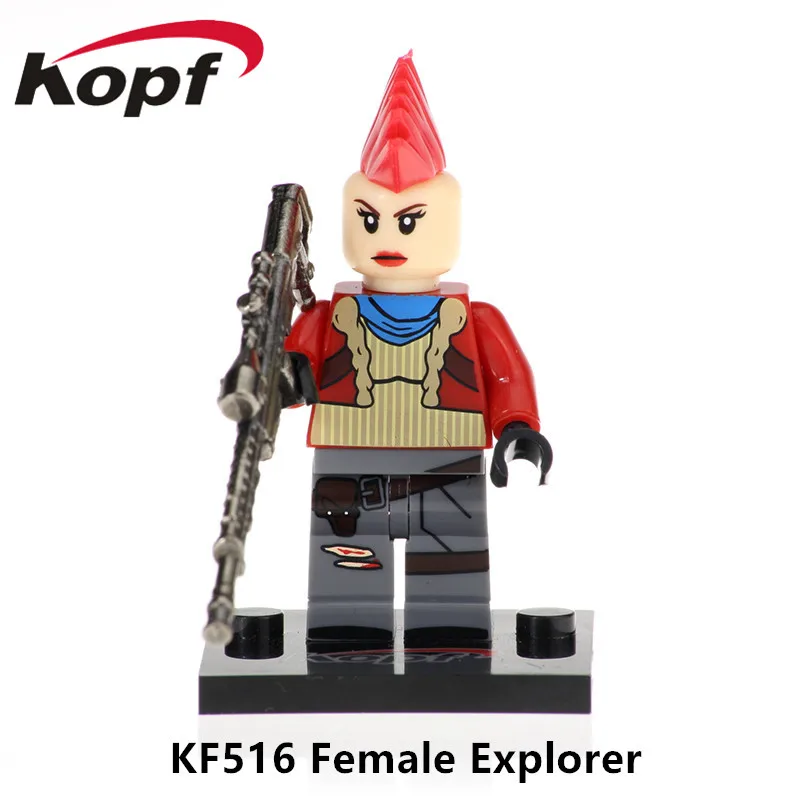 

KF516 Single Sale Female Special Soldiers With Real Metal Weapon Game Building Blocks For Children Gift Best Toys