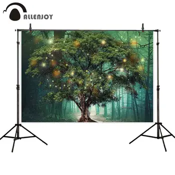 

Allenjoy jungle safari photography background forest glitter tree backdrop photocall photobooth photo studio shoot props new