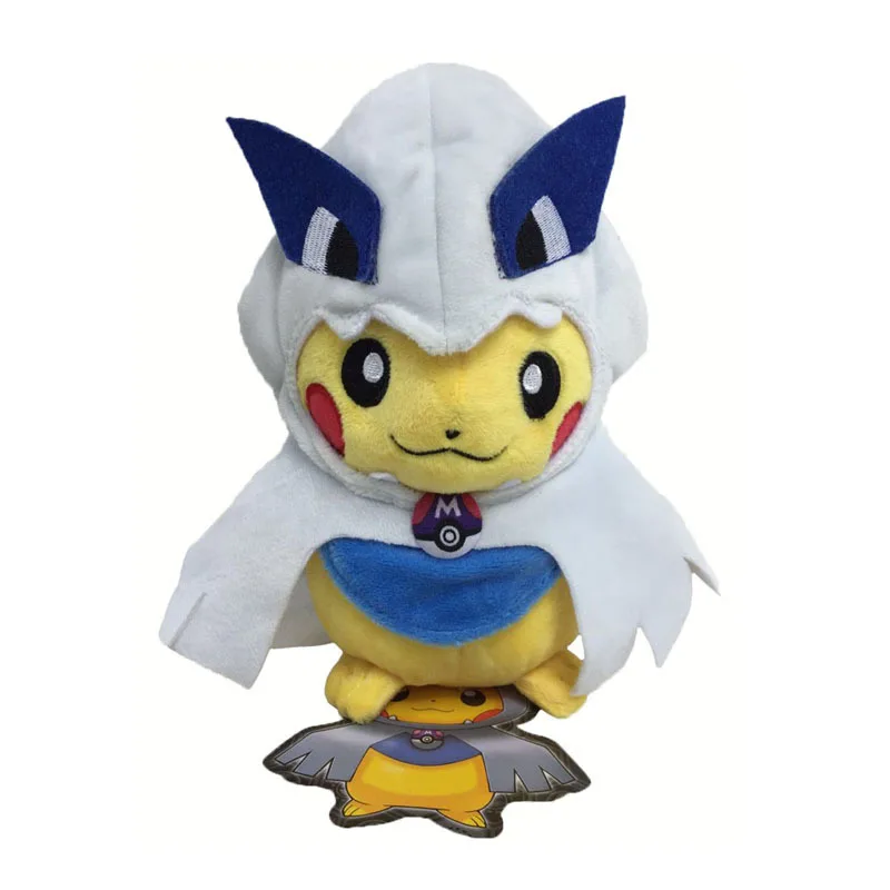 

Gratis Verzending 1 stks/partij 8 inch 20 cm Pikachu Cosplay Knuffel Glimlach Pikachu Cosplay Lugia Pluche Knuffels pop Met Tag