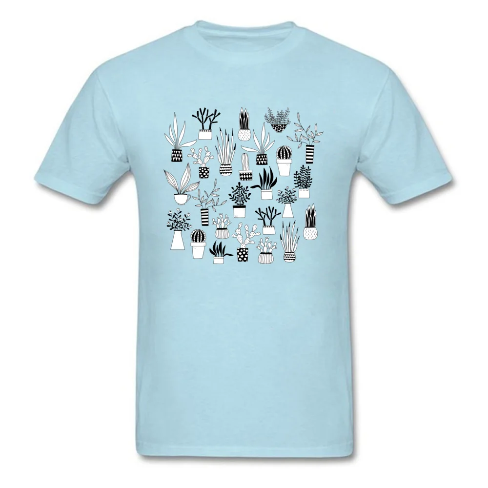 Cacti and Succulents O Neck T Shirt Summer T Shirt Short Sleeve Brand New 100% Cotton Cool Tees Simple Style Men Cacti and Succulents light