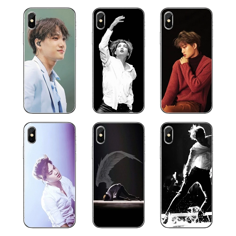 

For iPod Touch iPhone 4 4S 5 5S 5C SE 6 6S 7 8 X XR XS Plus MAX Transparent Soft Shell Covers Kai Kim Jong In Exo Kpop