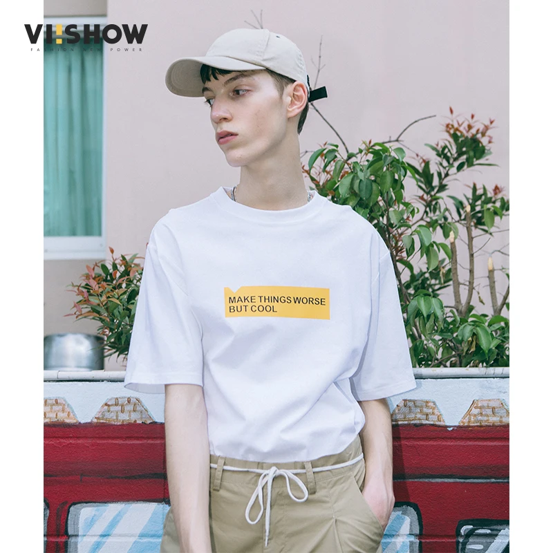 Мужские футболки модные 2018 VIISHOW новые Брендовые мужские с коротким рукавом