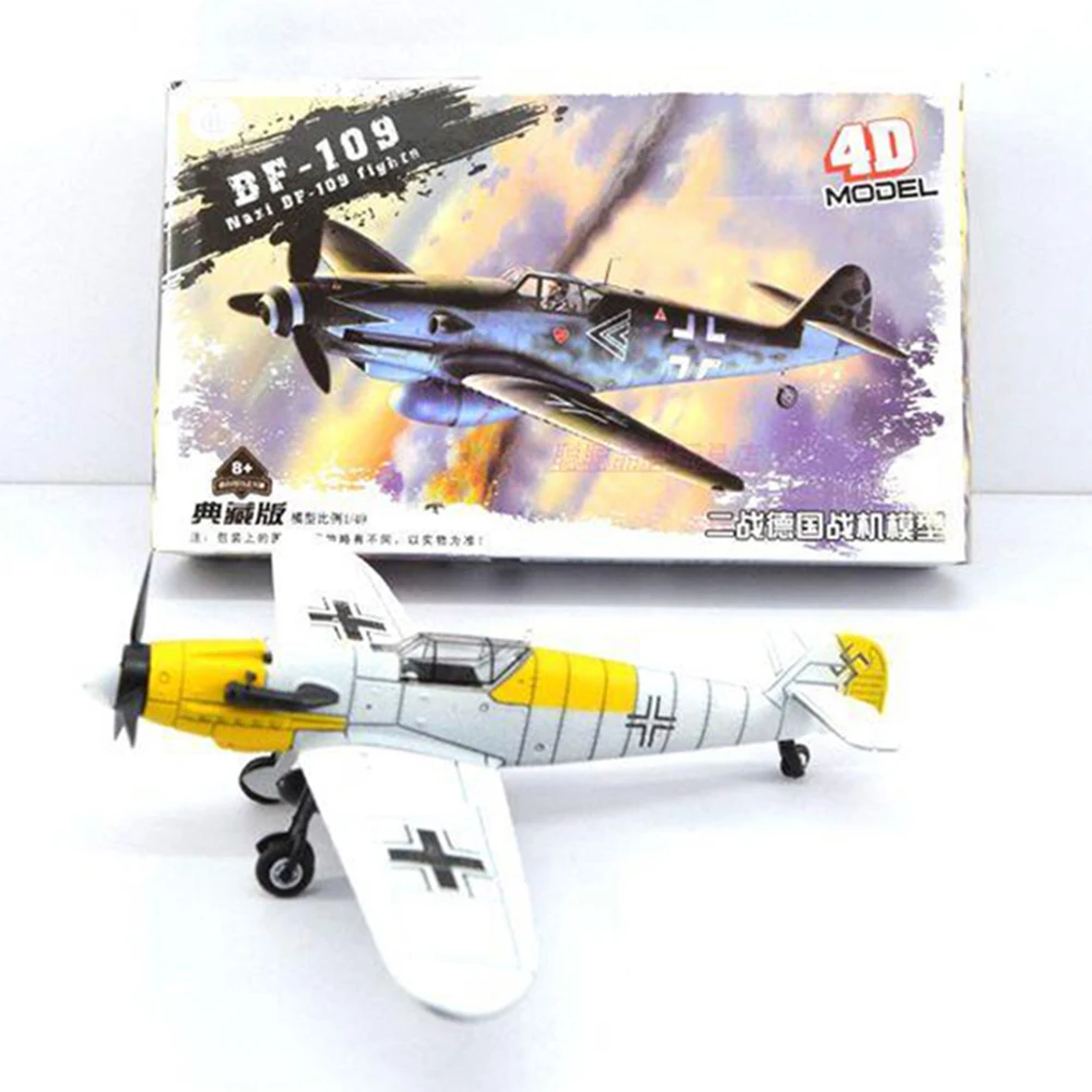 4D летающие модели Пластик самолетов 1/49 Messerschmitt масштаба BF 109 Fighter 6 Playmobile Brinquedos