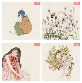 

20x20cm Hand Dyed Linen Fabric For DIY Sewing Quilting Patchwork Decor Cloth Placemat/Purse/Bags/Cushion/Pillow/Frame Painting