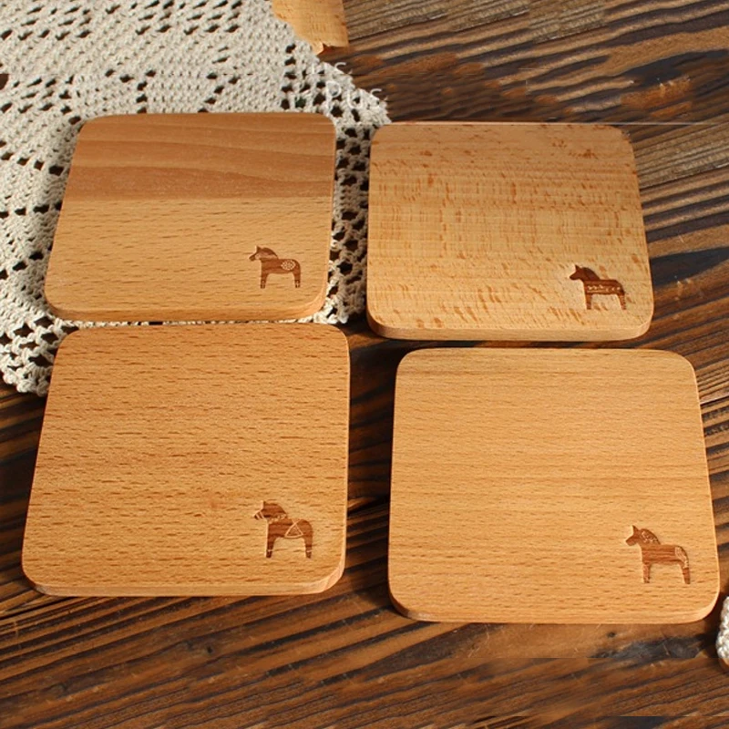 wooden table coasters
