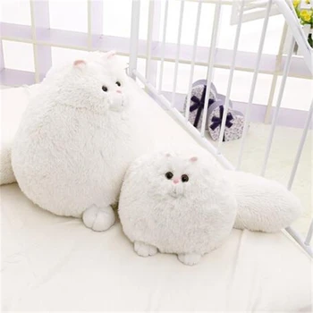 

30cm white fat cat stuffed plush persian cat doll kids animla plush throw pillow sofa back cushion birthday gifts for girlfriend