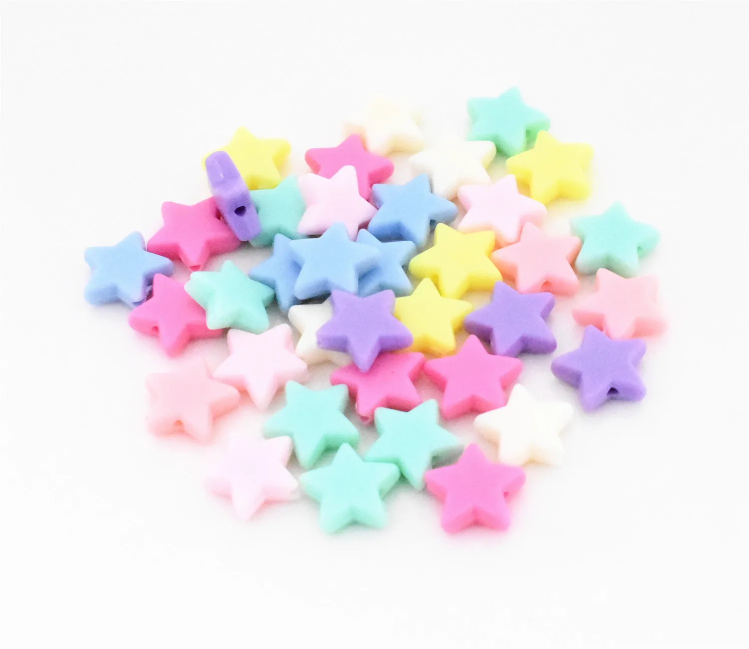 

100pcs/lot 13mm Mixed Candy Colors Acrylic Stars Beads Children's beaded toy DIY Handmade Jewelry Accessories