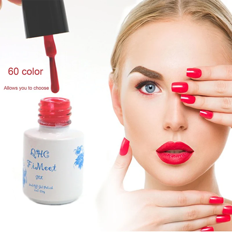 QHC FiMeet 60 Colors 6ml Soak-off Nail Gel Polish Charming Women Sweet Girl Long-Lasting UV Nail Gel 21-40