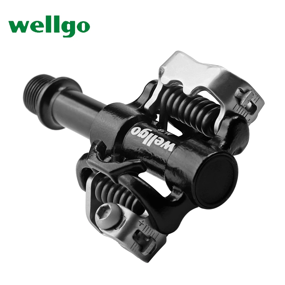 

wellgo bicycle pedal clipless MTB mountain bike pedals alu Cr-Mo 9/16" ultralight 360g racing cycling pedales cilp spd