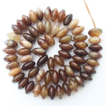 2-12mm Çok Boyutlu Kahve şerit Ag Rondelle boncuk 14 inç strand, DIY Takı Yapımı için, kolye, kolye