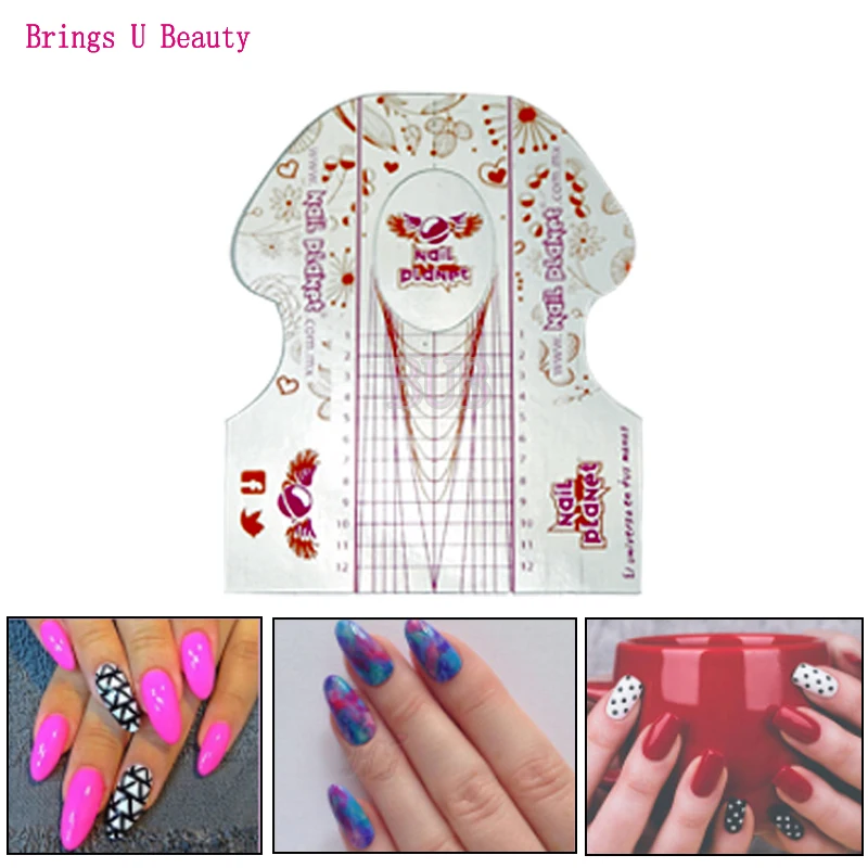 

100 pcs Professional Sharp Tips Nail Form Nail Art Tips Guide for Acrylic/UV Gel Tip Nail Extension Builder Manicure Necessary