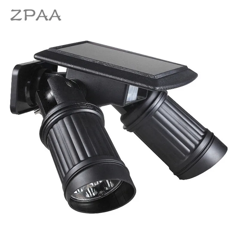 

14 LED Waterproof PIR Motion Sensor Solar Powered Spotlight Dual Head LED Solar Lights Garden Security Lamp Outdoor Street Light