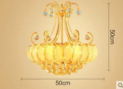 Современная Золотая люстра, круглая лампа для гостиной, персонализированная столовая люстра, ресторан, лампы для спальни, лестницы, осветительное приспособление - Цвет корпуса: D50 X H50CM
