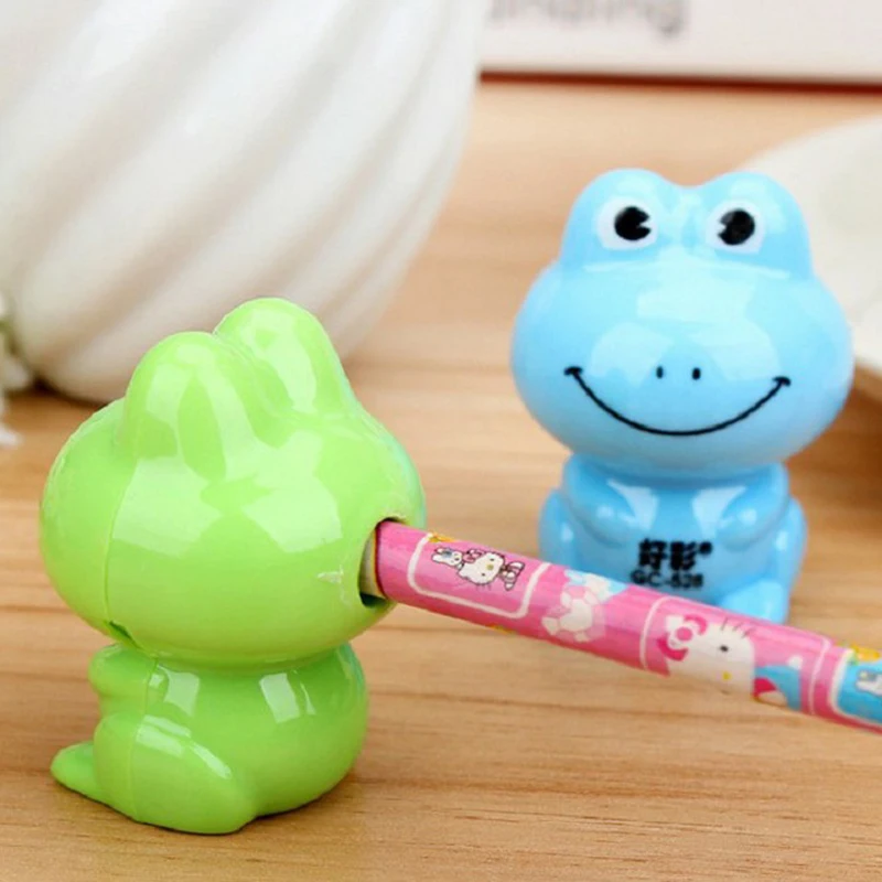 

Frog shape Pencil Sharpener Kawaii Cutter Knife Stationery student stationery pencil sharpener Promotional Gift Random Color